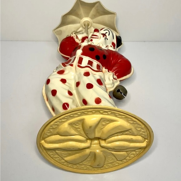 Vintage Irwin Toy Plastic Wind Up Dancing Whirling Bimbo Clown With Umbrella - Picture 11 of 11